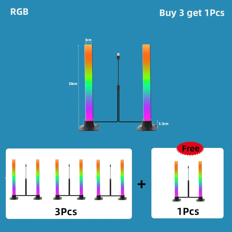 RGB Sound Pickup Light Gaming Room Atmosphere Light Night Light Computer Desktop Colorful Voice Controlled Music Rhythm Light