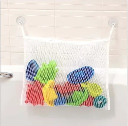 Baby Bathroom Mesh Bath Bag Kids Cartoon Basket Net Children's Games Network Waterproof Cloth Sand Toys Beach Storage Organizer