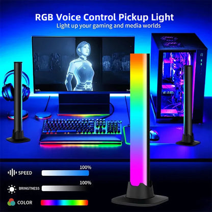 RGB Sound Pickup Light Gaming Room Atmosphere Light Night Light Computer Desktop Colorful Voice Controlled Music Rhythm Light